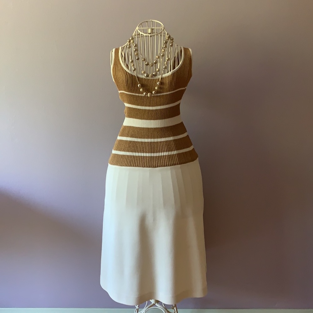 📍FIRM📍RARE Italy Vintage 🌞2pc knit dress set suit - Picture 2 of 16